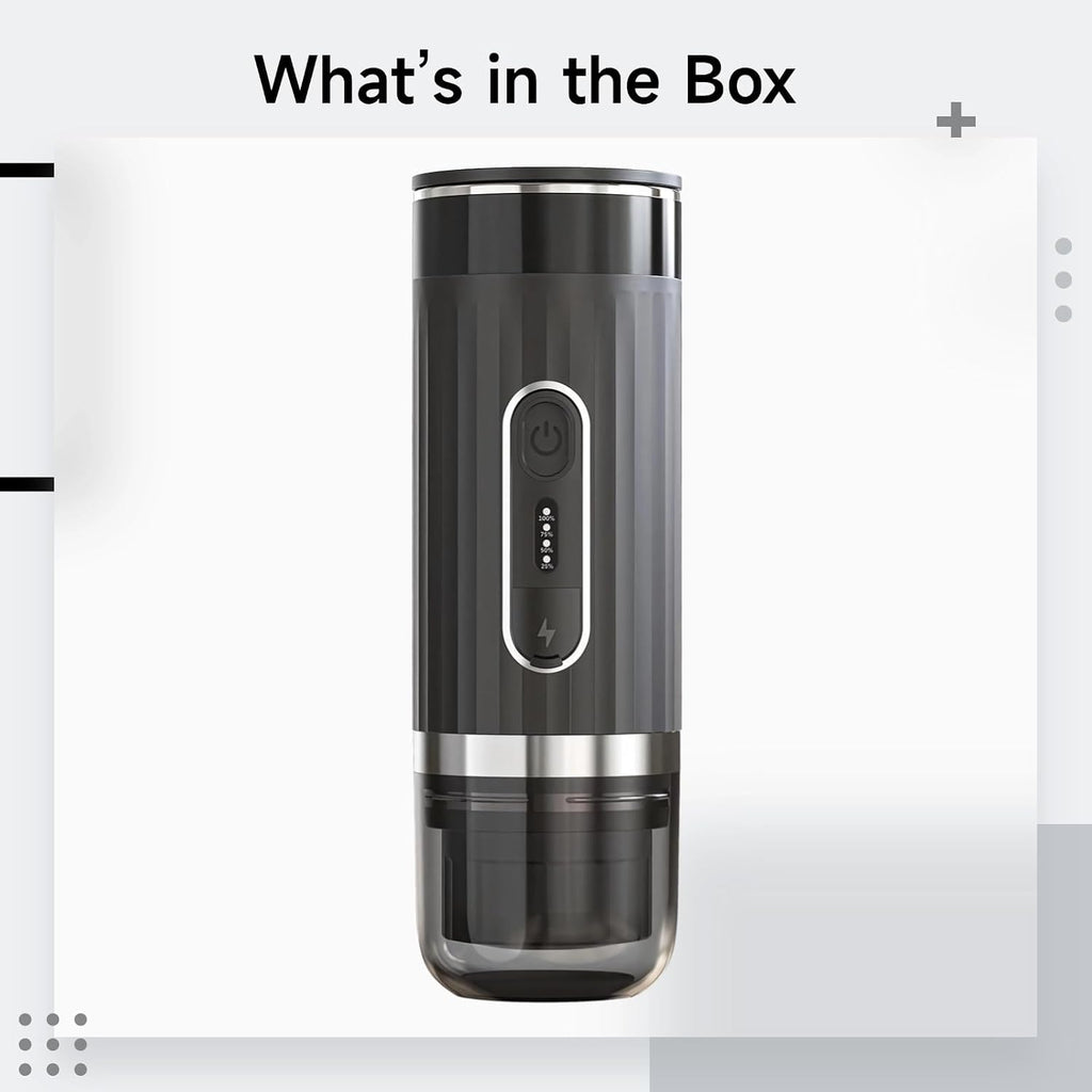 Portable Mini Maker, Wireless Coffee Machine For Cars, K Cup Compatible, 60 Oz /170 Ml Tank, Excellent For Travel And Outdoor Use, Black