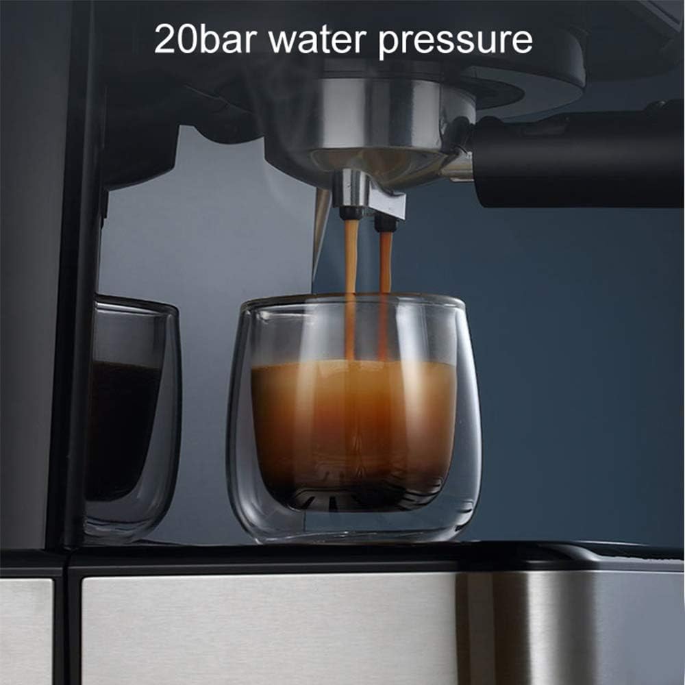 Coffee machine Coffee Machine, Household Coffee Maker Home Espresso Coffee Machine Semi-Automatic Cafe Maker Steam Milk Foam 1.5L Espresso /20Bar