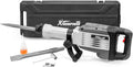 XtremepowerUS 3600W Electric Demolition Jack Hammer with 2 Chisel Bits (Flat & Point) – Construction Concrete Breaker Punch Drill DIY Floor Drill with Case