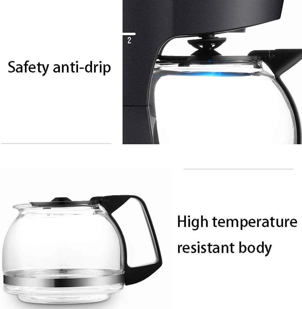 Coffee Machine Coffee Machine, Fully Automatic Coffee Machine Drip Coffee Pot with 600Ml Glass Water Tank,Constant Temperature Insulation Function,Automatic Heating Function,600W