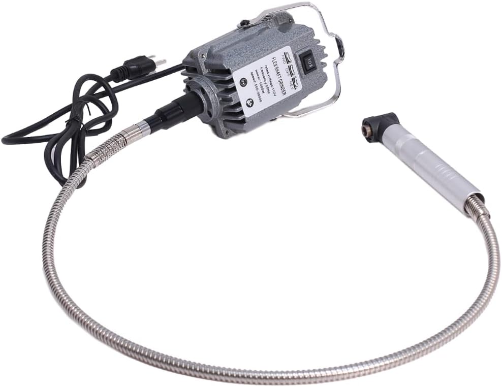 1000W Hanging Flex Shaft Die Grinder Sander Polisher Rotary Tool, Foot Pedal Control, Extendable Polising Handle, Forward and Reverse Rotation