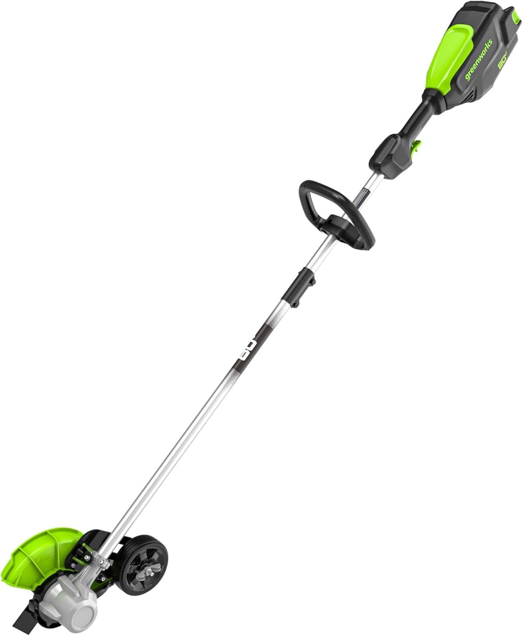 Greenworks 80V All-Terrain Brushless Edger, 8' Steel Blade, 2.25' Pro Depth & Tool-Free Adjust, 27cc Gas Power Equivalent, Battery and Charger Not Included