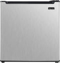 Magic Chef 1.7-cu. ft. Mini Fridge in Stainless Steel, Small Compact All Refrigerator with No Freezer for Bedroom, Apartment, Dorm Room, Office