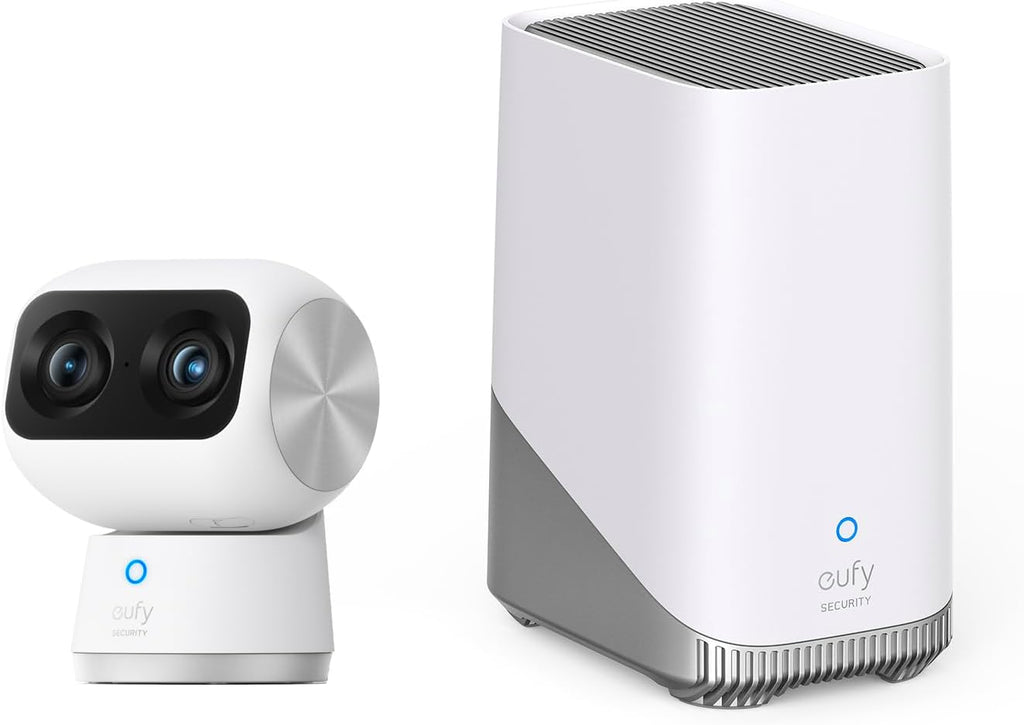 eufy Security Indoor Cam S350 with HomeBase 3, Dual Cameras, 4K UHD Resolution Security Camera with 8× Zoom and 360° PTZ, Human/Pet AI, Dual-Band Wi-Fi 6