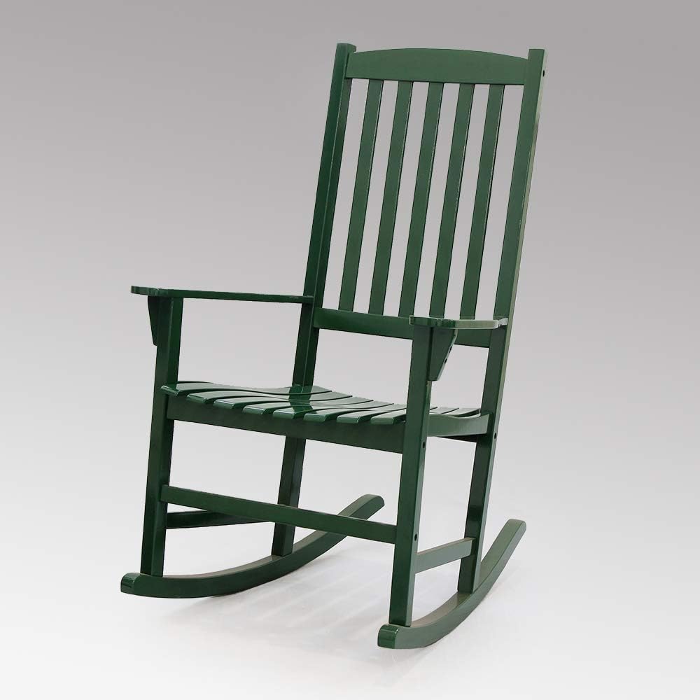 Cambridge Casual Solid Wood Bentley Porch Rocking Chair, Hunter Green