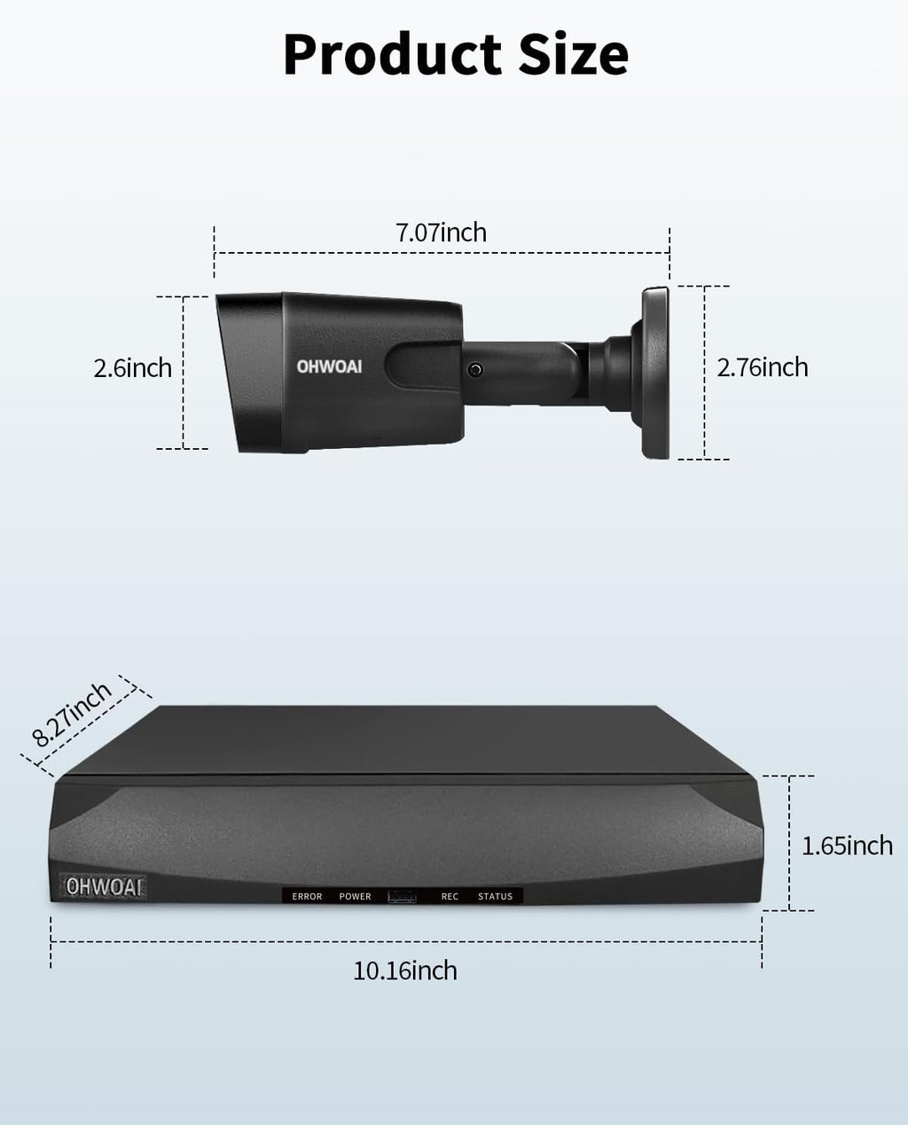 《 100FT Night Vision 》Outdoor Wired Security Camera System, Home Video Surveillance Systems, Surveillance DVR Kits