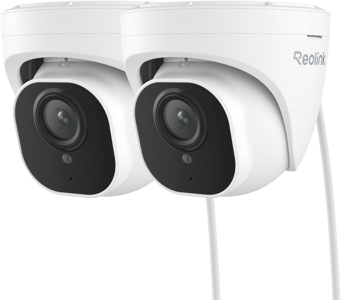 REOLINK 4K Outdoor Cameras for Home Security, IP PoE Dome Surveillance Camera with Human/Vehicle/Pet Detection, 25FPS Daytime, Work with Smart Home, Up to 512GB microSD Card, RLC-820A (Pack of 2)