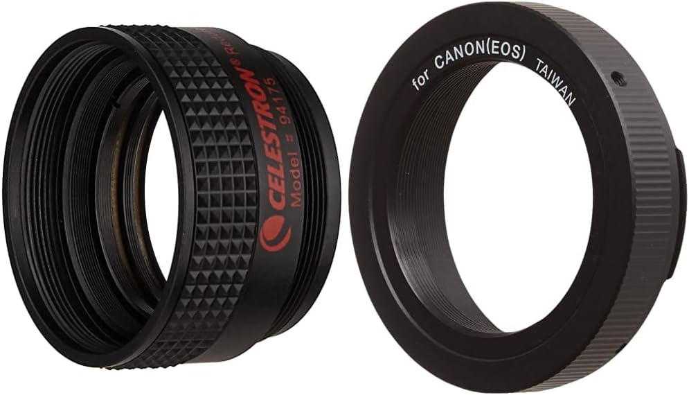 Celestron Telescope Accessory Bundle - f/6.3 Reducer Corrector for C Series Telescopes and T-Ring for Canon EOS Cameras