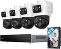 eufy 4K NVR Security Camera System S4 Max, 4TB HDD,Power Over Ethernet, Wired, 24/7 Recording, Triple Lens Bullet-PTZ Cam, 360° PTZ, Up to 16CH, Cross-Cam Tracking, 8× Auto Zoom, Smart Video Search