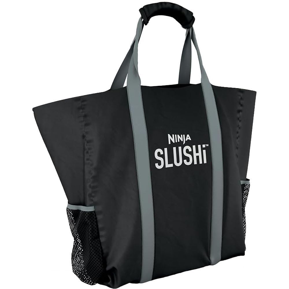 Ninja FS301 SLUSHi 88 oz. Frozen Drink & Slushie Machine (Renewed) Bundle with Ninja SLUSHi Travel Party Tote, Black + 1 Year Extended Protection Pack