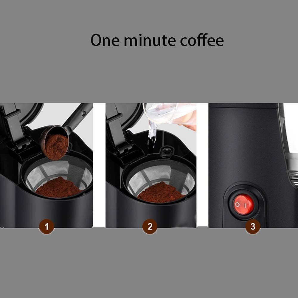 Coffee Machine Coffee Machine, Fully Automatic Coffee Machine Drip Coffee Pot with 600Ml Glass Water Tank,Constant Temperature Insulation Function,Automatic Heating Function,600W