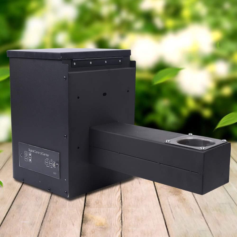 Vertical Pellet Hopper Pellet Storage Smoker Assembly Kit Electric Wood Pellet Grill Vertical Pellet Hopper With Digital Temperature Controller for Smoke Bake Roast