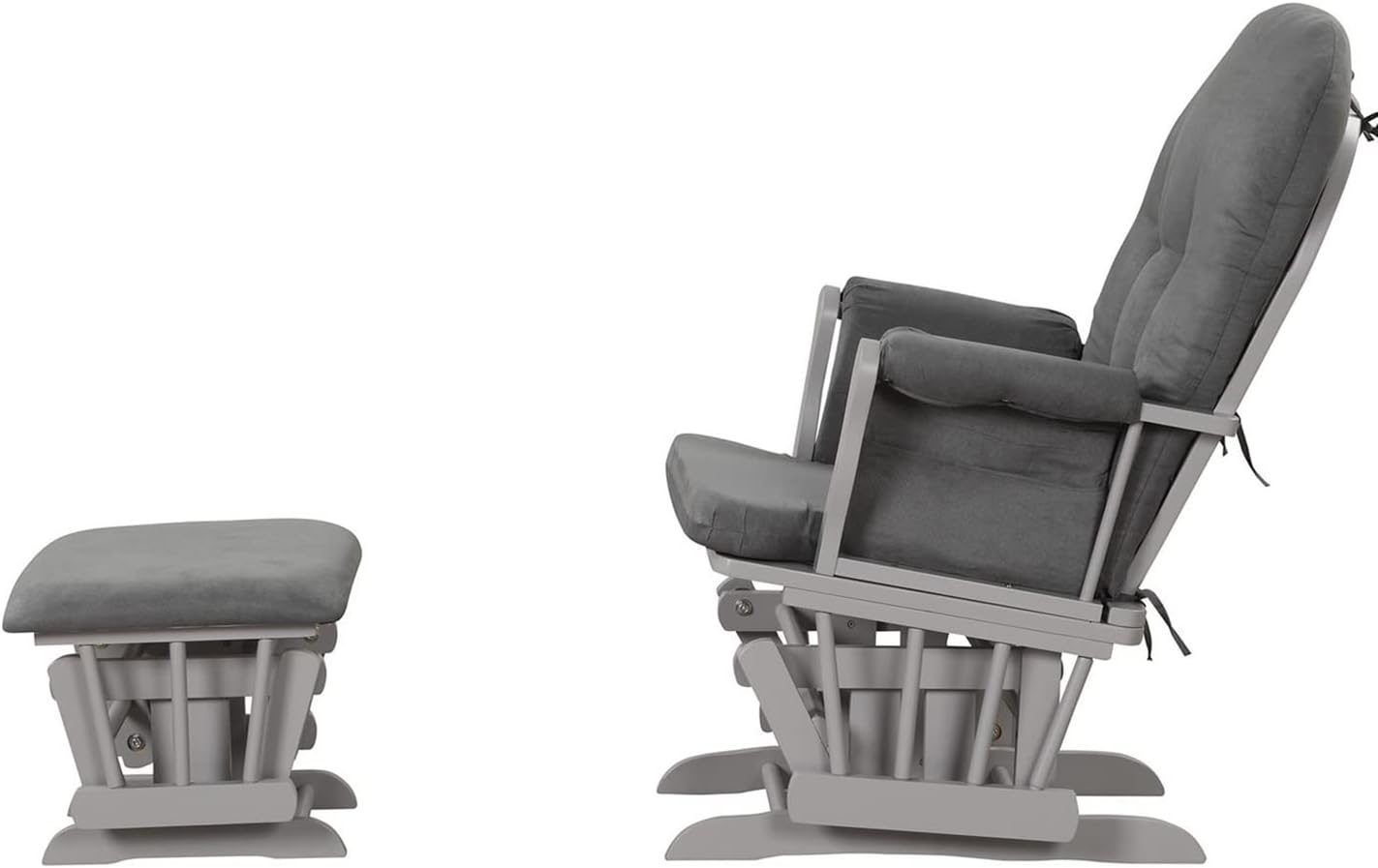 Angel Line Grayson Glider and Ottoman, Gray w/Dark Gray Cushion