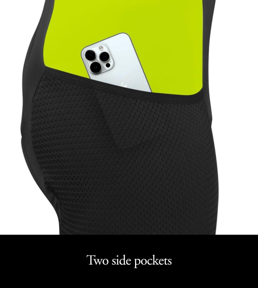 AERO|TECH|DESIGNS | Men's Gel Touring Padded Cycling Bib-Shorts | Large Mesh Storage Pockets | Made in USA