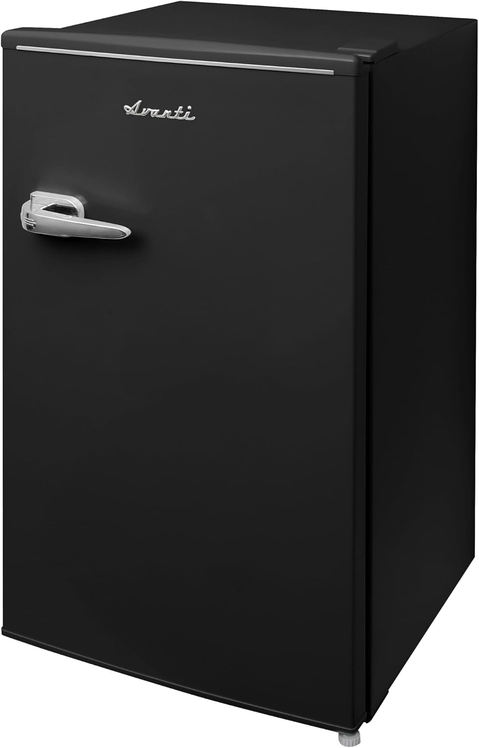 Avanti Mini Fridge Retro Design Compact Refrigerator for Home Office or Dorm, Features Single Door Removable Glass Shelves Manual Defrost and Mechanical Adjustable Temp Control, 3.0-Cu.Ft, Black
