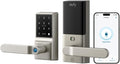 eufy Security Smart Lock C33, Keypad Door Lock with Handle, Fingerprint Door Knob, Keyless Entry Door Lock for Front Door and Bedrooms, Electronic Deadbolt, Wi-Fi, App Control, IP53 Waterproof, Nickel