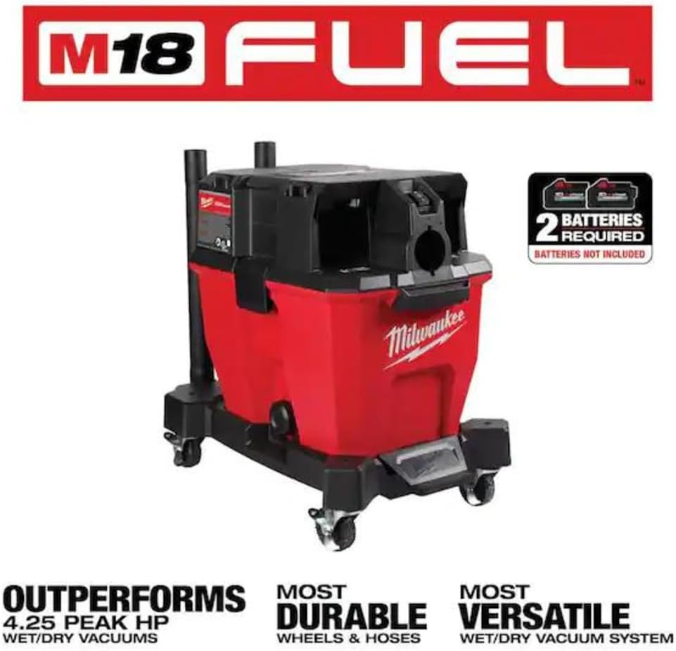 Milwaukee 0920-20 M18 Fuel 9 Gallon DualBattery Wet/Dry Vacuum (Bare Tool)