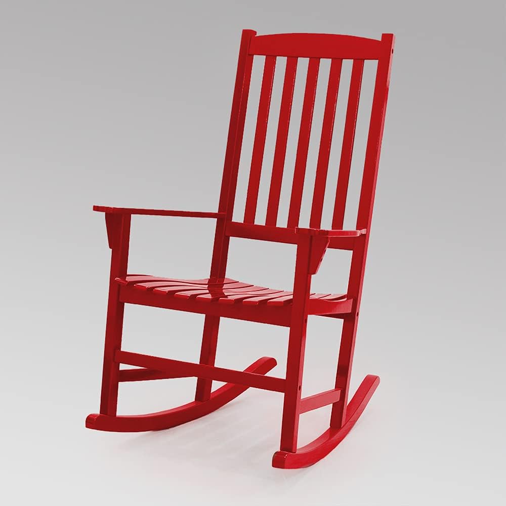 Cambridge Casual Solid Wood Bentley Porch Rocking Chair, Red