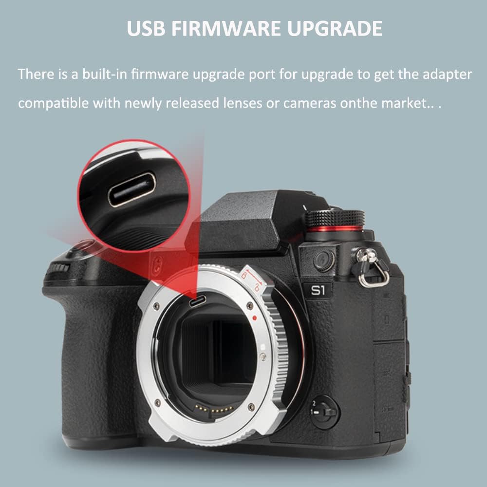 VILTROX EF-L Pro Lens Mount Adapter with Security Lock,Auto Focus Ring Adapter Compatible with Canon EF/EF-S Lens to L Mount Camera Leica SL2/Lumix S1 S1H S5/Sigma fp L