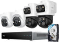 eufy PoE NVR Security Camera System S4, Power Over Ethernet, Wired, 24/7 Recording,Up to 16CH, 2TB HDD, 2 Bullet-PTZ Cams, 2 Turret Cams, 360° PTZ, AI Auto Framing & Tracking, Smart Video Search