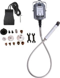 1000W Hanging Flex Shaft Die Grinder Sander Polisher Rotary Tool, Foot Pedal Control, Extendable Polising Handle, Forward and Reverse Rotation