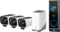 eufy Security eufyCam S3 Pro 3-Cam Kit + Video Doorbell E340, Solar Camera Outdoor Wireless, MaxColor Night Vision, 4K Security Camera with Solar Panel,Dual Cameras with Delivery Guard