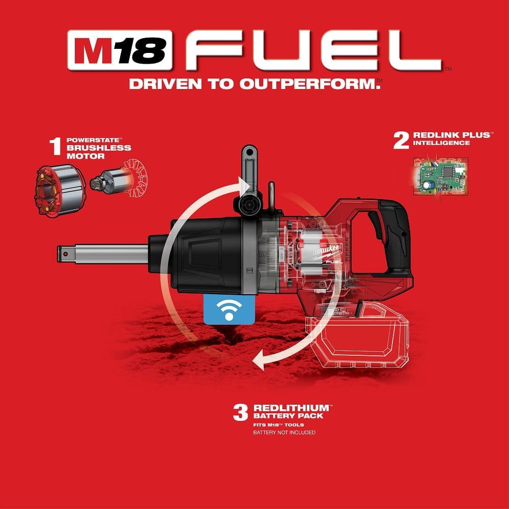 Milwaukee Electric - M18 Fuel 1IN. D-Handle HTIW EXT. Anvil Bare Tool
