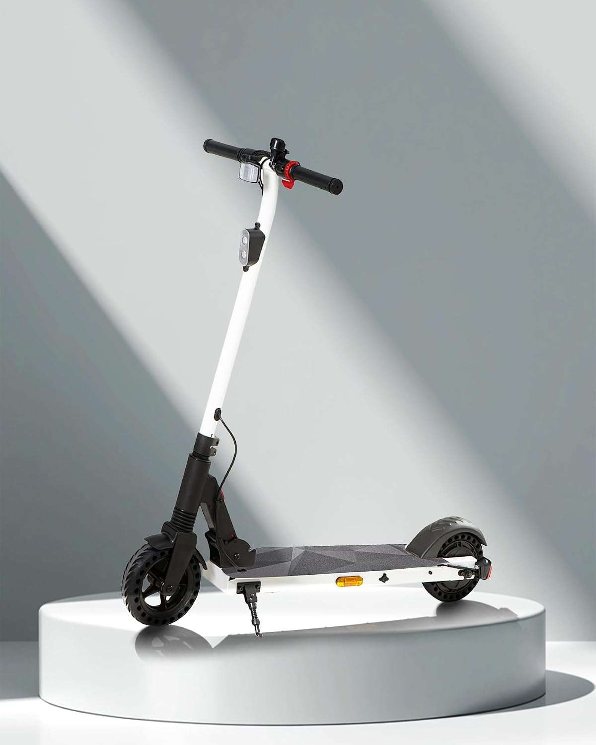 QnQ Electric Scooter 500W Peak Motor, 12 Miles Range & 15 MPH, 8' Flat-Free Tires, UL Certified, Foldable Electric Scooter for Adults, Teens and Big Kids