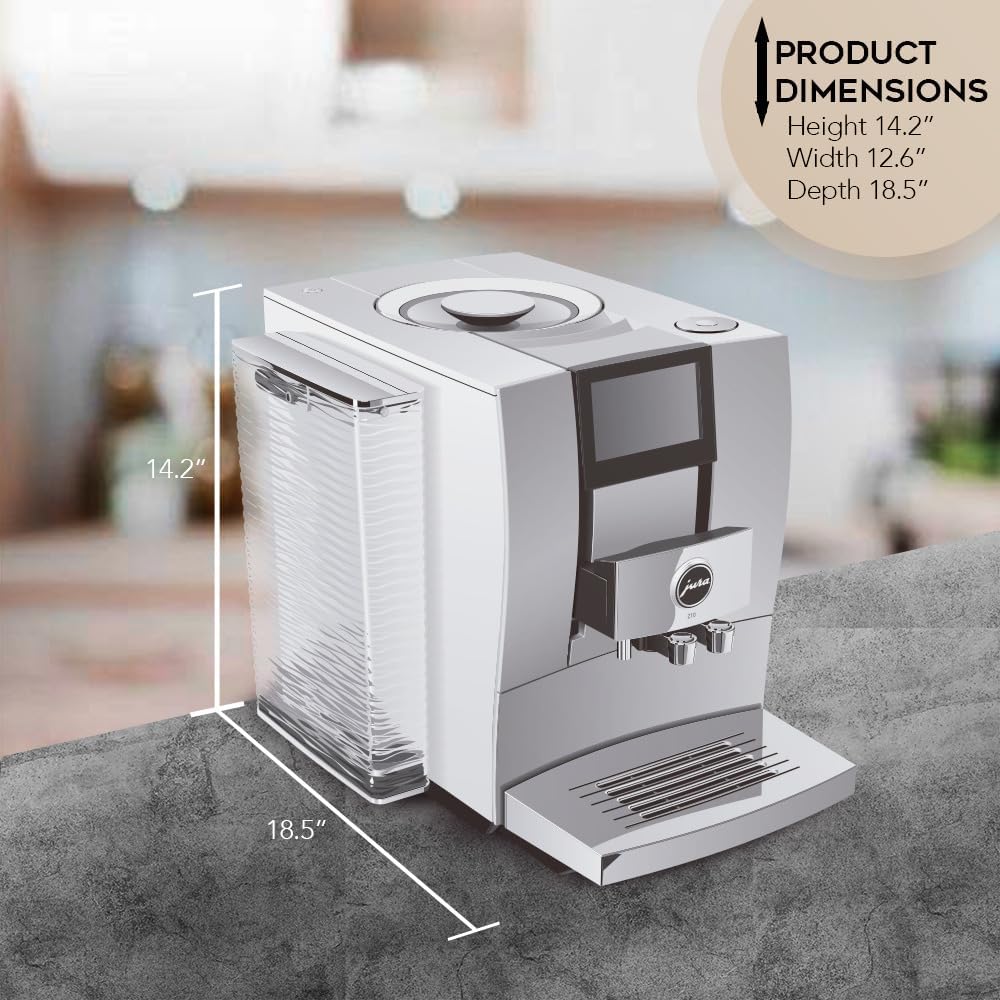 Jura Z10 Automatic Coffee Machine with Product Recognizing Grinder and One-Touch Bundle with Filter Cartridge Water Stabilizer, Capresso Coffee Bean and Accessories (6 Items)