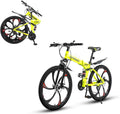 26 ich Folding Mountain Bike, 21 Speed High Carbon Steel Mountain Bike for Adults with 26 Inches Durable Tires, Front Suspension Folding Bicycle for Women and Man | 26 ich, High Carbon Steel, Durable Tires, Front Suspension, Folding Bicycle