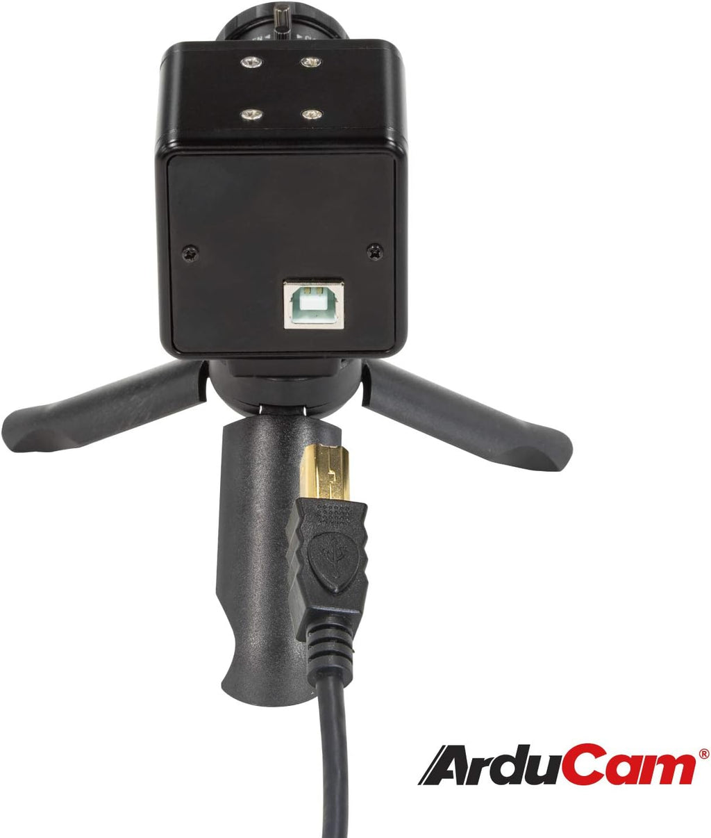 Arducam for Raspberry Pi HQ Camera, 12MP IMX477 HQ Webcam with Audio, 6mm CS-Mount Lens, Metal Enclosure, Tripod and USB Cable