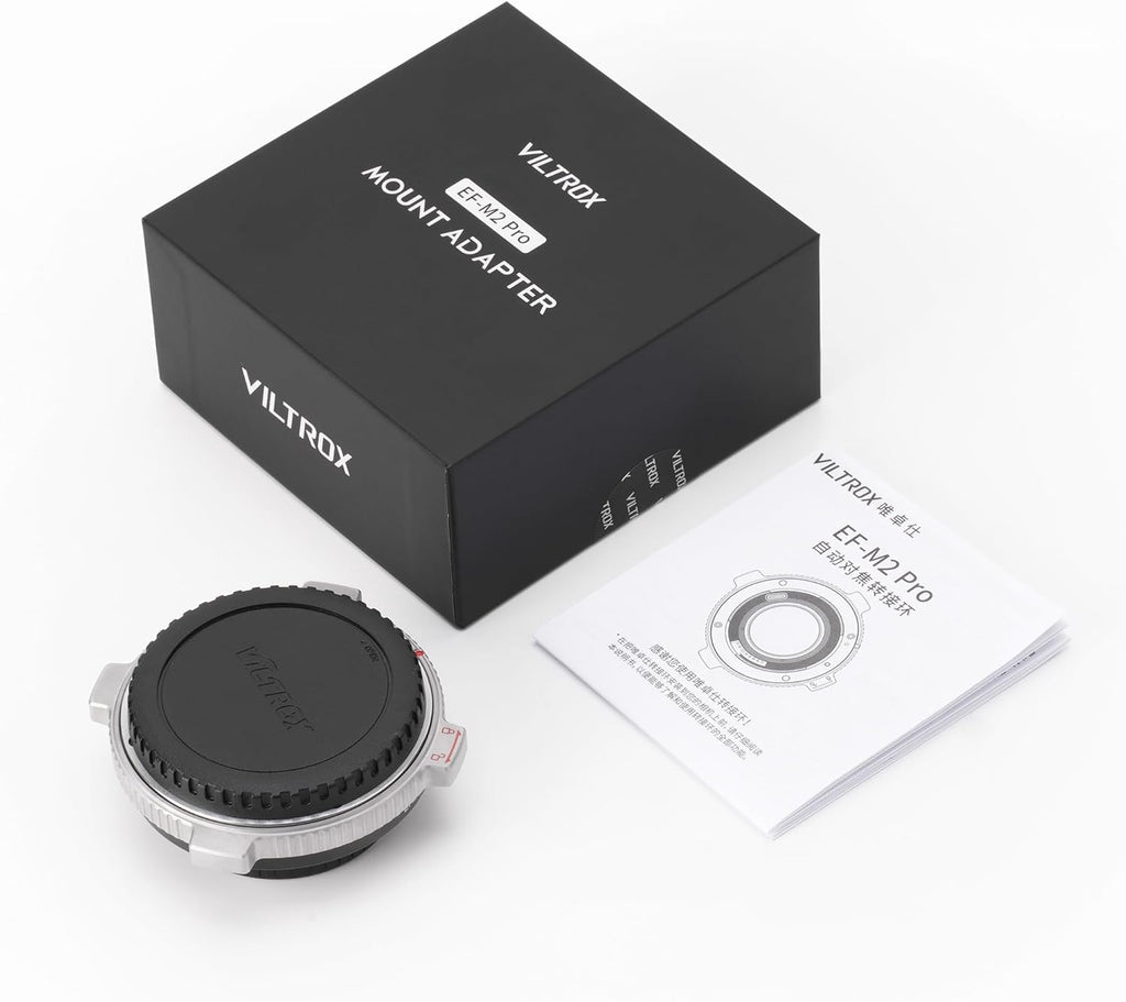 VILTROX EF-M2 Pro Lens Mount Adapter Auto Focus Ring Converter 0.71x Reducer Speed Booster with Security Lock Compatible for Canon EF Mount Lens to M4/3 Camera GH4 GH5 GH5S GF6 GX7 GX85 GX9 G9
