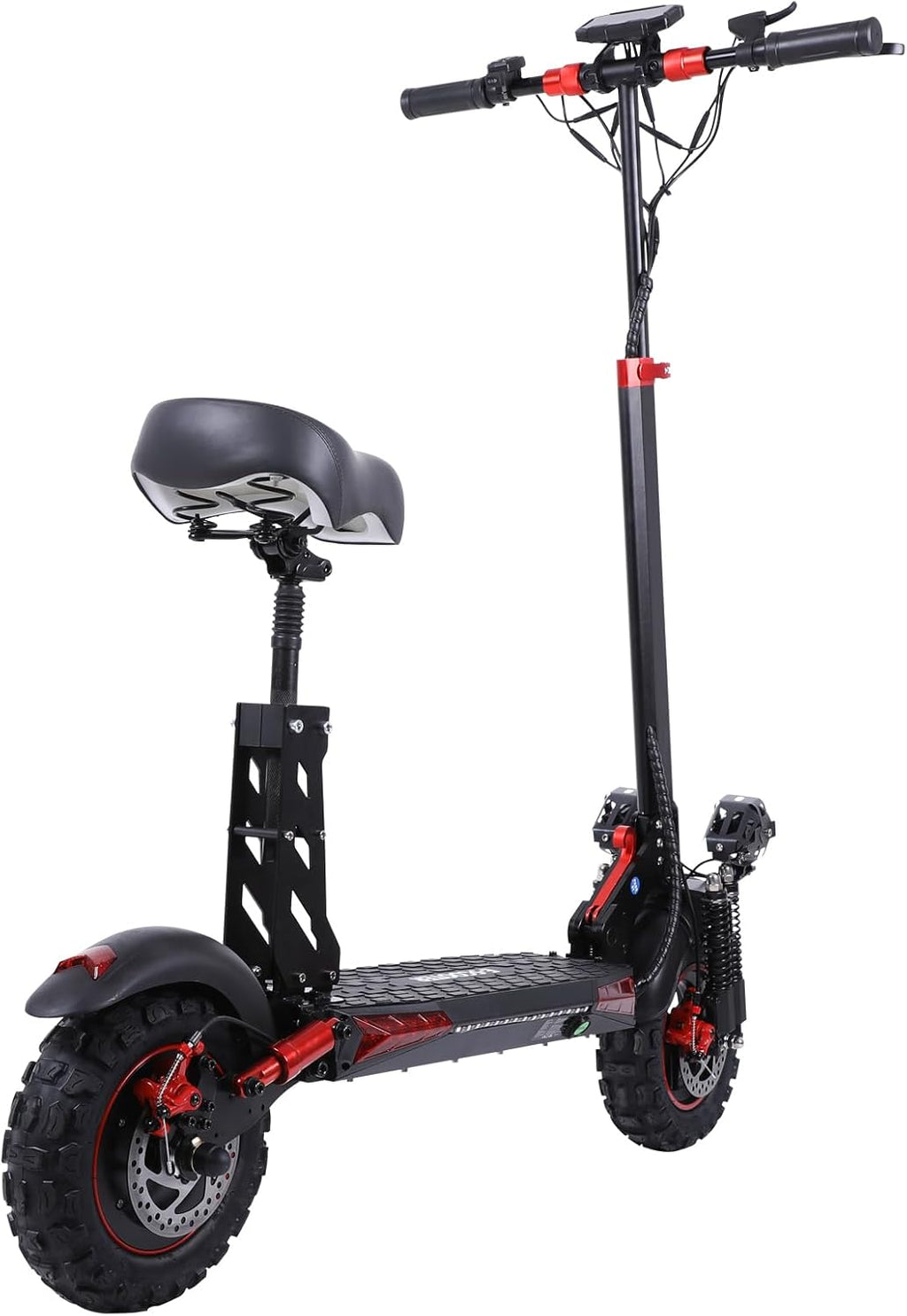 Electric Scooter Adults, 26/37 Miles Long Range, 28/34 Mph Max Speed, 10/11' Off-Road Tires,1200W/1600W Motor, Adjustable Handlebar Height, Dual Braking System,Folding Commuter E Scooter