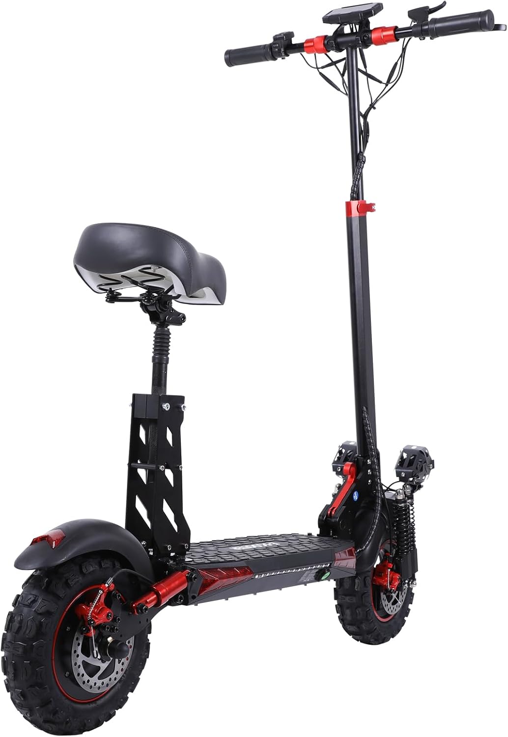 Electric Scooter Adults, 26/37 Miles Long Range, 28/34 Mph Max Speed, 10/11' Off-Road Tires,1200W/1600W Motor, Adjustable Handlebar Height, Dual Braking System,Folding Commuter E Scooter