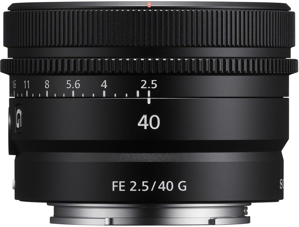 Sony FE 40mm f/2.5 G Lens Bundled with 49mm UV Filter + 5-Piece Camera Cleaning Kit + Cleaning Lens Pen + Lens Cap Keeper + Microfiber Cleaning Cloth (6 Items)