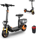 Electric Scooter Adults, 1600 W Motor Up to 50 Miles Range & 40 MPH Top Speed, 10' Off Road Tire Folding E-Scooter with Detachable Seat for Teen Commuting (UL 2272tested)