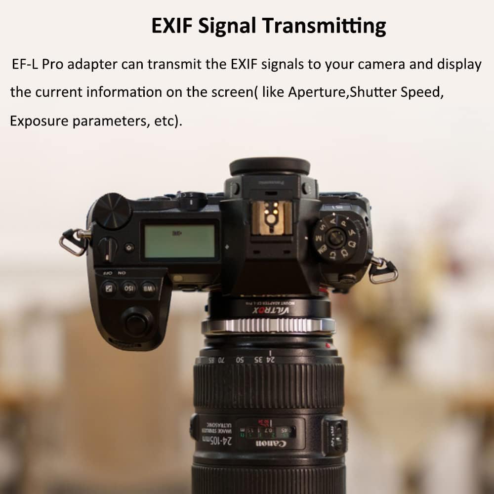 VILTROX EF-L Pro Lens Mount Adapter with Security Lock,Auto Focus Ring Adapter Compatible with Canon EF/EF-S Lens to L Mount Camera Leica SL2/Lumix S1 S1H S5/Sigma fp L