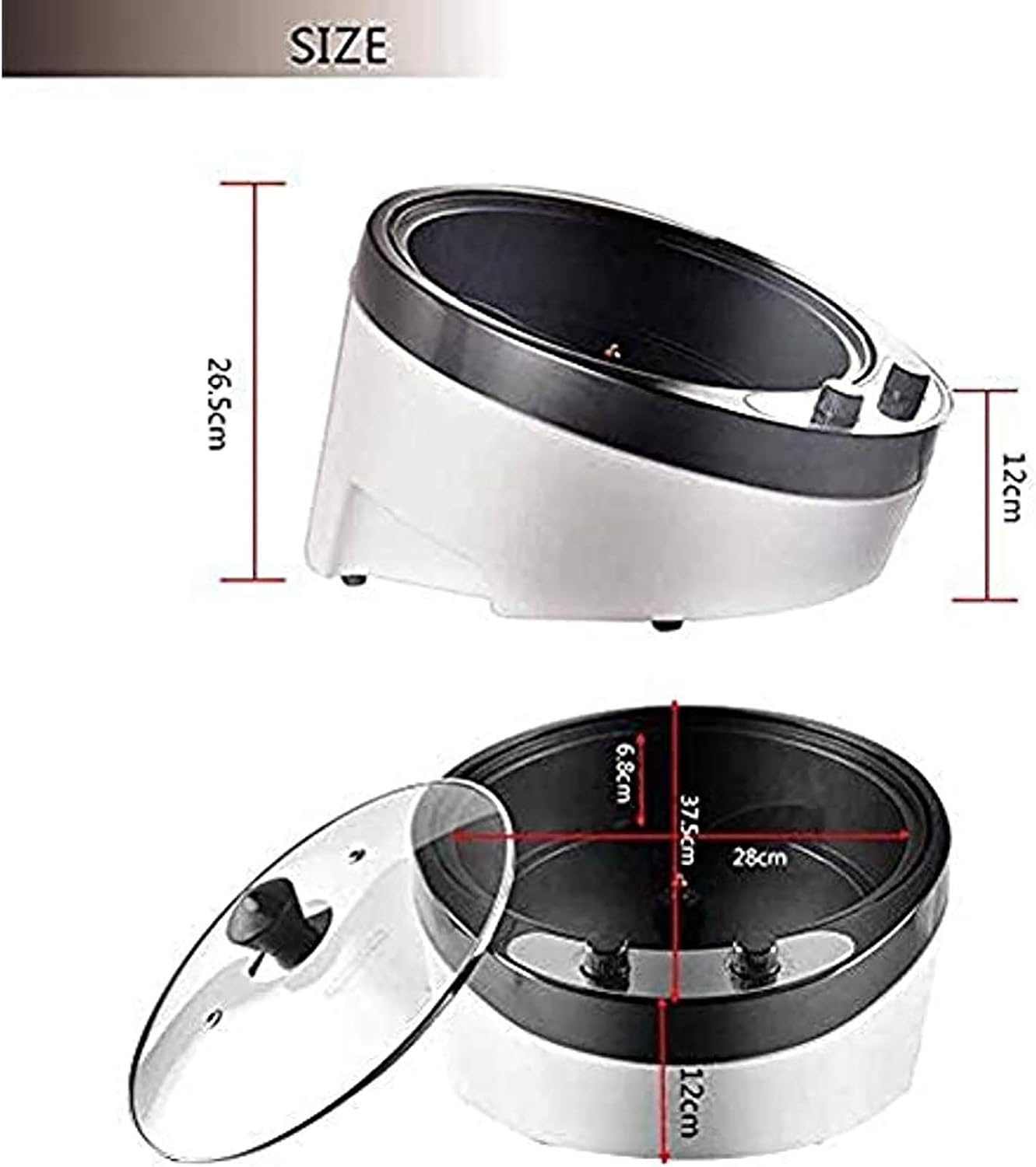 Coffee Machine 1800W Coffee Bean Roaster, Bevel Design Coffee Roaster with Temperature Adjustment Cereal Coffee Machine Suitable Household Baking High Capacity 800G