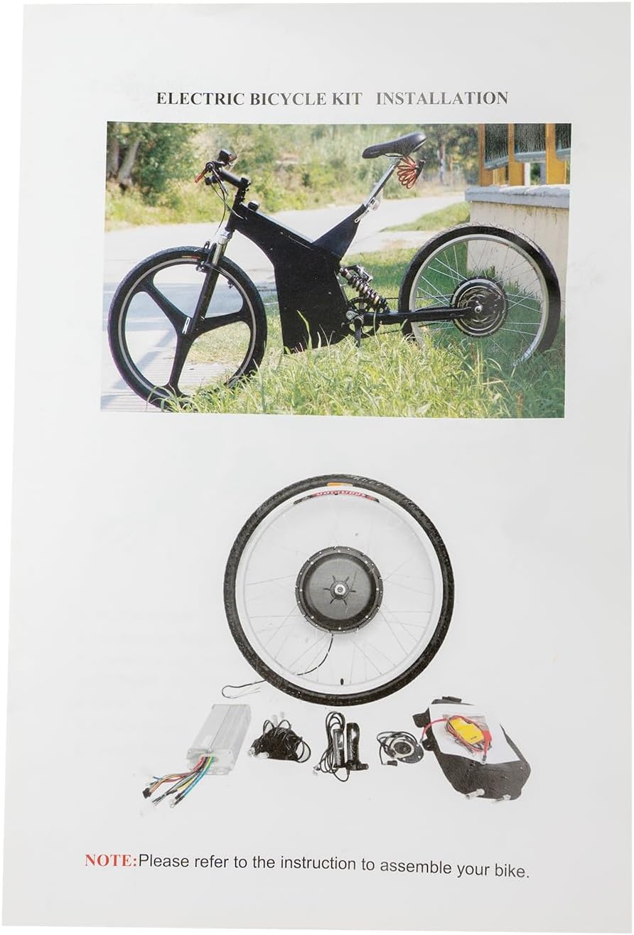 LOYALHEARTDY 700C/20/24/26/ Inch Front Wheel Hub Ebike Conversion Kit, Front Wheel Electric Bicycle Kit Front Wheel Hub Motor with Controller, LCD Display, PAS (No Batteries)