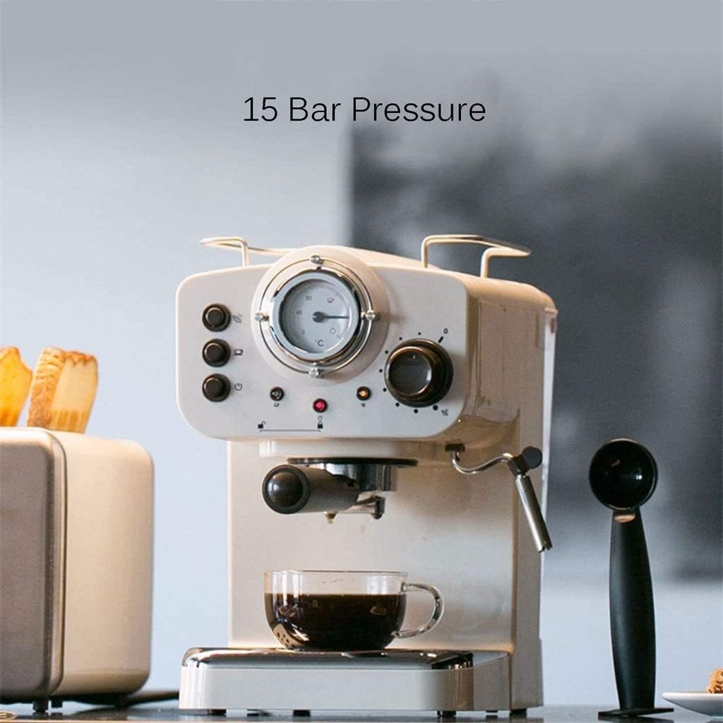 Coffee machine Coffee Machine Retro Automatic Espresso Machine, Filter-Free Paper Drip-Proof Two-Cup Coffee Machine Home, Pp Material, 110V~240V, Small, Easy To Clean