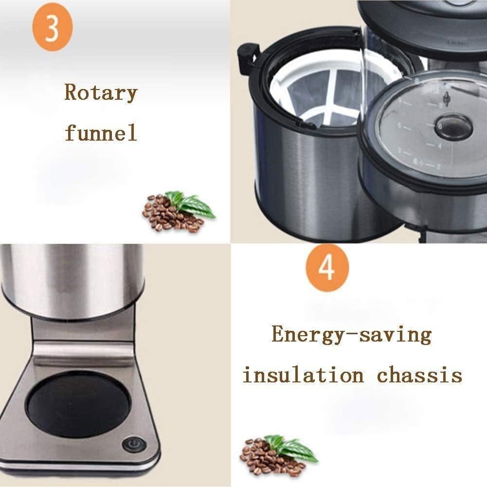 Coffee Maker, Coffee Maker Brewer for K-Cup Pod & Ground Coffee, Coffee Machine and Coffee Grinder Bundle, Stainless Steel Coffee Machine Home Automatic Drip Coffee Maker