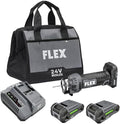 FLEX 24V Brushless Cordless Drywall Cut Out Tool Kit with (2) 2.5Ah Batteries and 160W Fast Charger - FX2471-2A