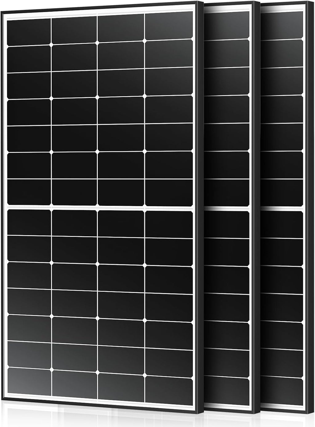 300 Watt Solar Panel 10BB N-Type 300w Solar Panels 25% High Efficiency Monocrystalline Busbar-Less Half-Cut Technology for RV Home Rooftop Power Station Off Grid Systems (300w*3)