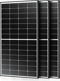 300 Watt Solar Panel 10BB N-Type 300w Solar Panels 25% High Efficiency Monocrystalline Busbar-Less Half-Cut Technology for RV Home Rooftop Power Station Off Grid Systems (300w*3)