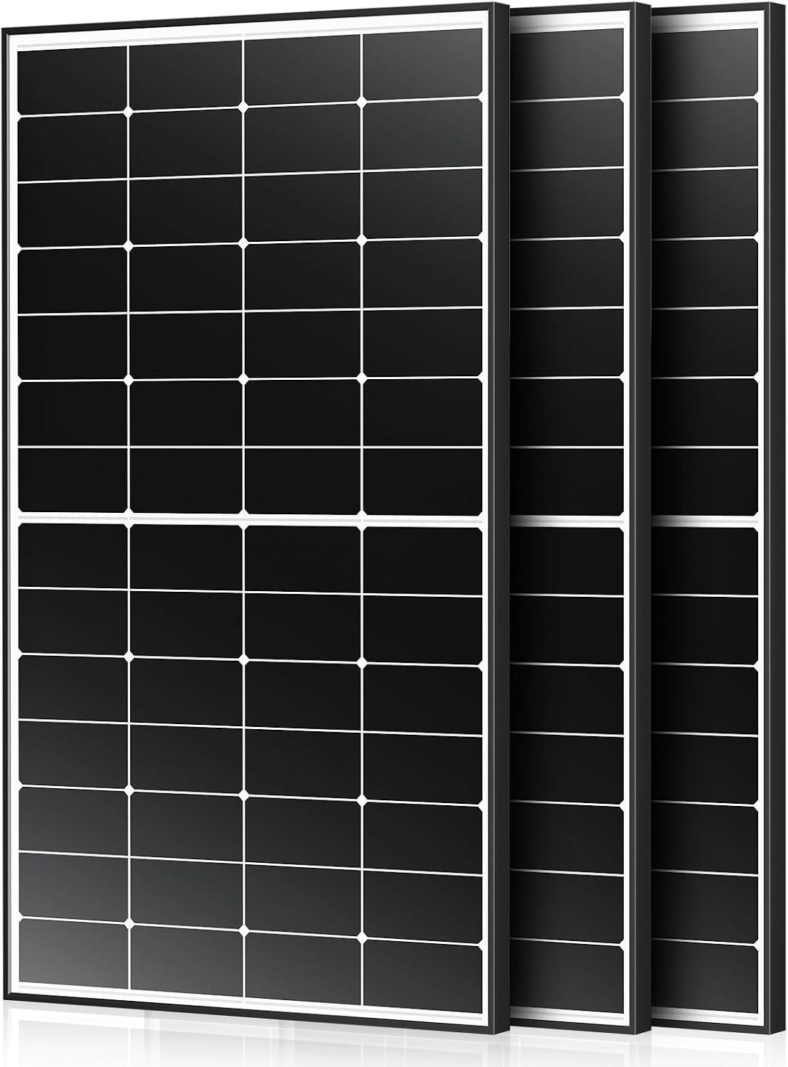 300 Watt Solar Panel 10BB N-Type 300w Solar Panels 25% High Efficiency Monocrystalline Busbar-Less Half-Cut Technology for RV Home Rooftop Power Station Off Grid Systems (300w*3)
