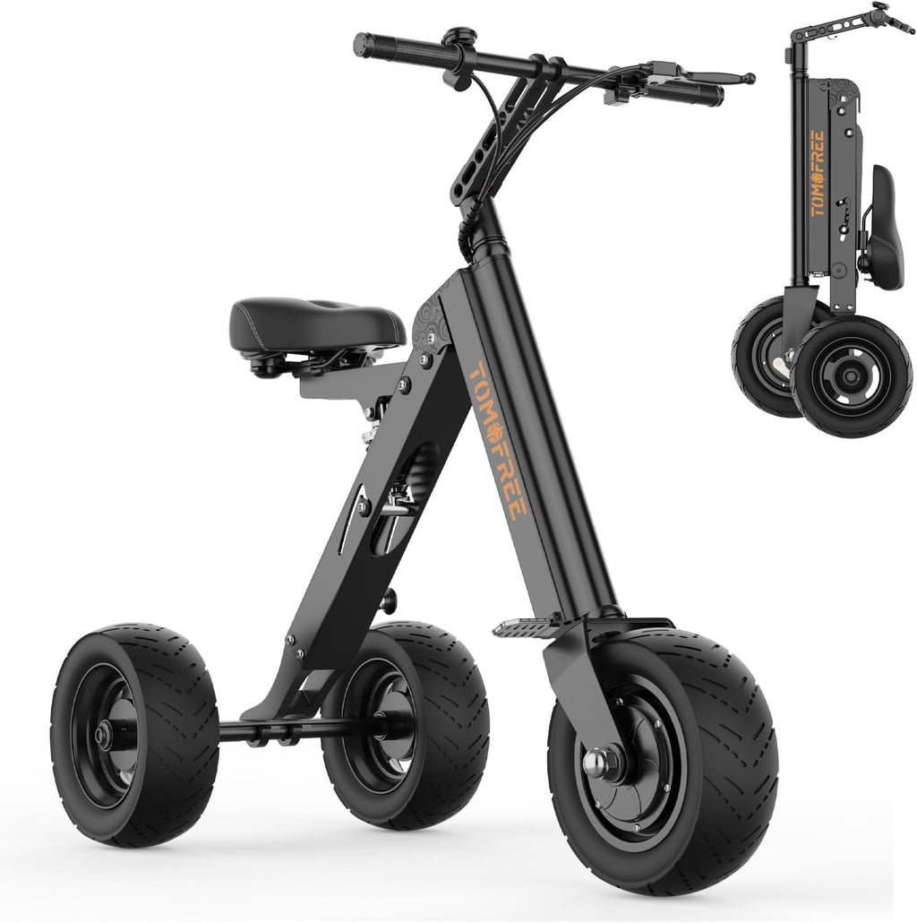 Mobility Scooters for Adults 3 Wheel Electric Scooter Folding Mobility Scooter with Seat 13MPH/15 Mile Range 400W Motor 10' Tires Reverse Function Lightweight & Compact for Seniors and Urban Travel