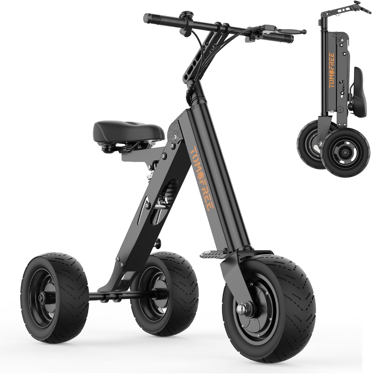 Mobility Scooters for Adults 3 Wheel Electric Scooter Folding Mobility Scooter with Seat 13MPH/15 Mile Range 400W Motor 10' Tires Reverse Function Lightweight & Compact for Seniors and Urban Travel