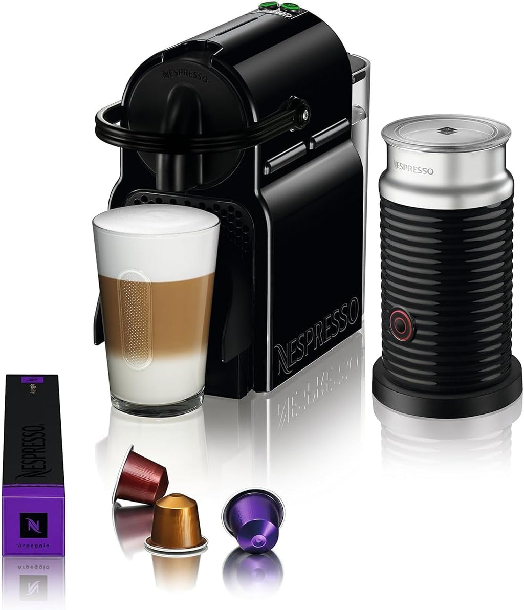Nespresso Inissia Espresso Machine by De'Longhi with Milk Frother, 24 ounces, Black