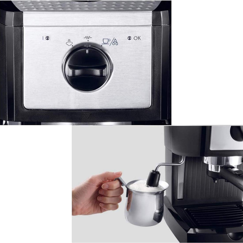 Coffee Machine Coffee Machine Espresso Coffee Machine Maker 15 Bar, Capuccino, Frothing Milk Foam, 1100W, Capacity 1L Removable Drip Tray Steam Nozzle