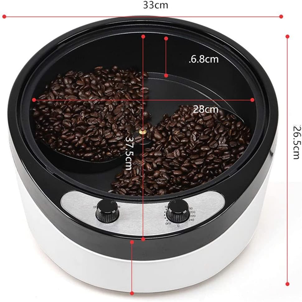 Coffee Machine Household Coffee Baking Machine, 800G Coffee Bean Baking Machine, Tilt Stir Frying Temperature Adjustable 1800W Coffee Bean Baking Machine